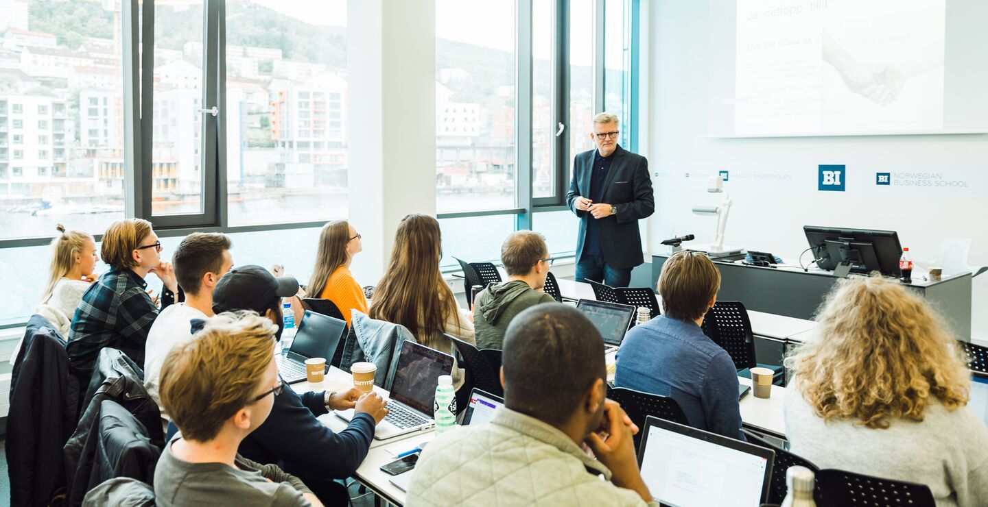 Students attending a lecture