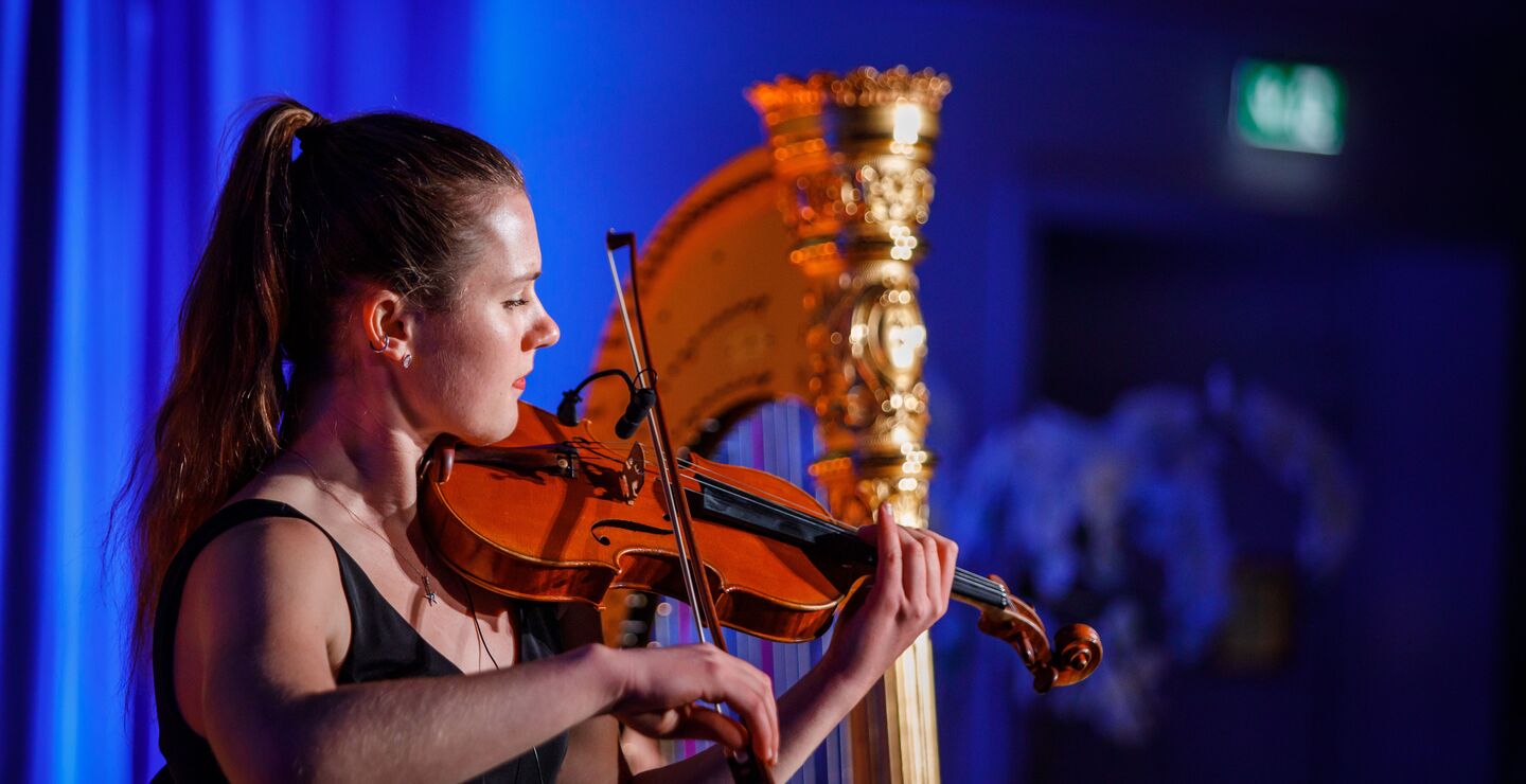 Girl plays violin